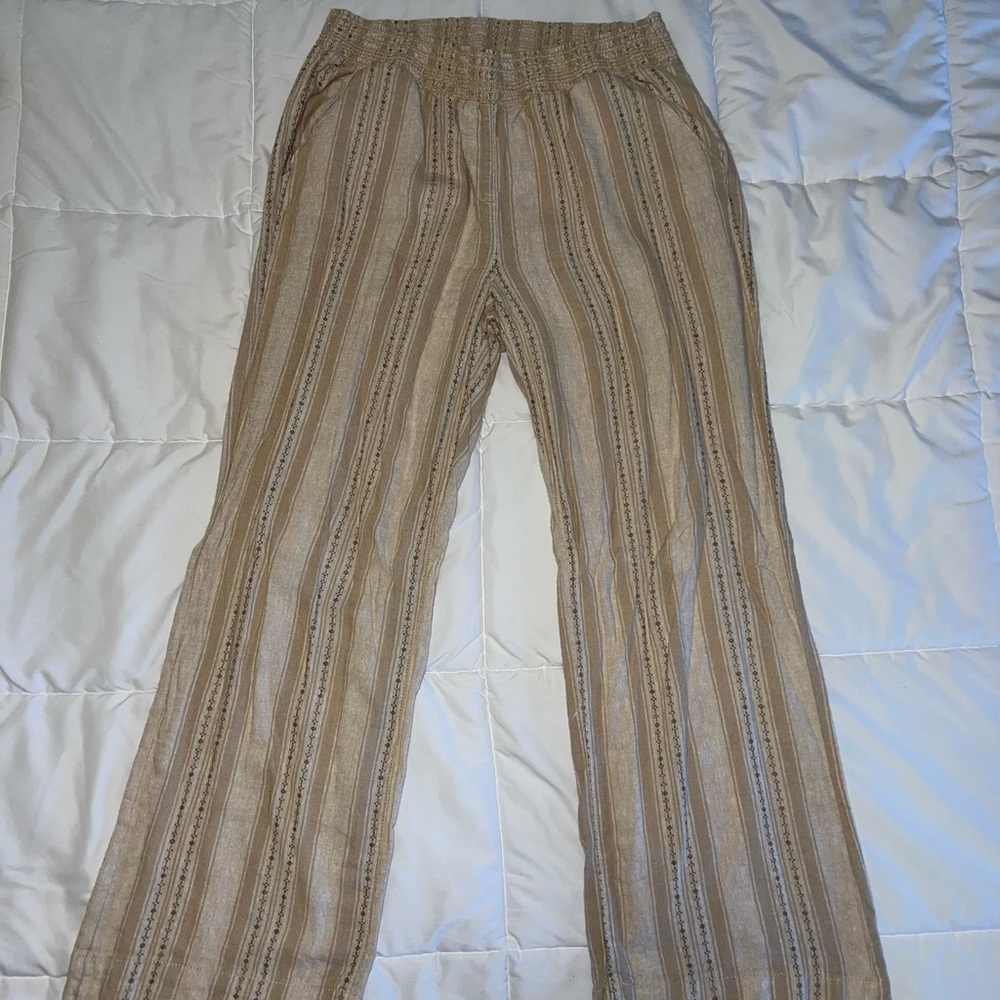 Mid Rise Boho Linen Style Pants